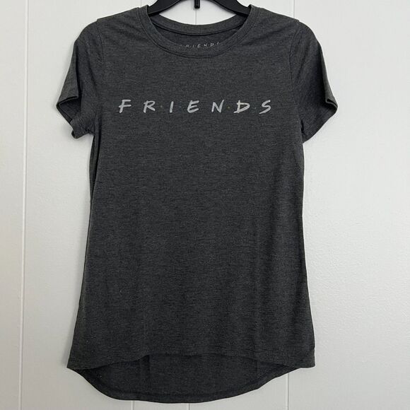 FRIENDS (tv series) - Women's Gray with Silver Letters High-Low T-Shirt - M - Picture 1 of 5